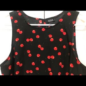 a.n.a black dress with cherry design